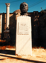 Bust of the poet in the main square (named after him) in Famagusta