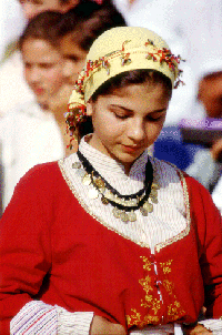 A Turkish-Cypriot folk dancer..